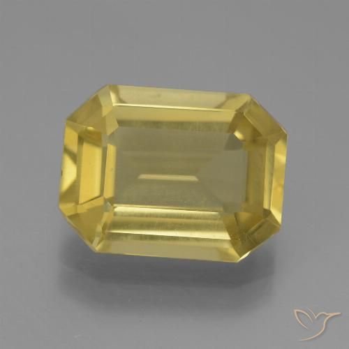 4.84ct Натуральный Светло-золотисто-желтый Апатиты, Изумрудная огранка, VVS-VS