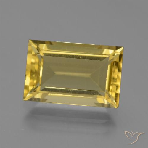 4.58ct Натуральный Светло-золотисто-желтый Апатиты, Огранка Багет, Чистота VS