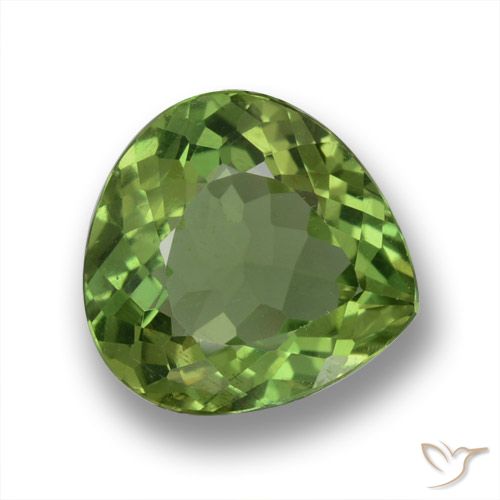 2.29ct Натуральный Темно-зеленый Апатиты, Форма груши, VS-SI