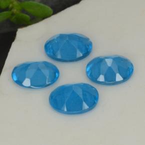 1.25 карата, натуральный Интенсивный синий Апатиты, Огранка Овал, VS-SI