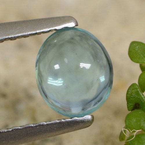 0.66ct Натуральный Очень светло-голубой зеленый Апатиты, Овал, Прозрачный