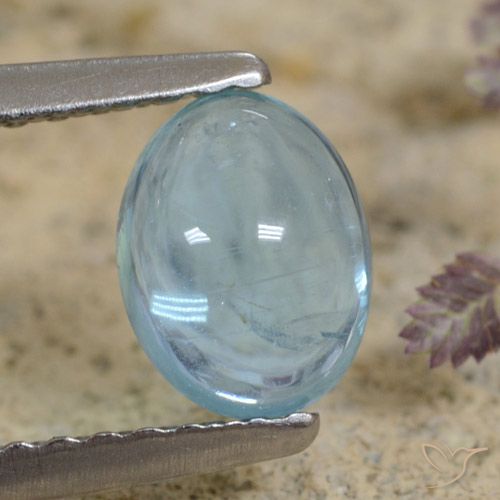 0.84ct Натуральный Светло-сине-зеленый Апатиты, Овал, Прозрачный