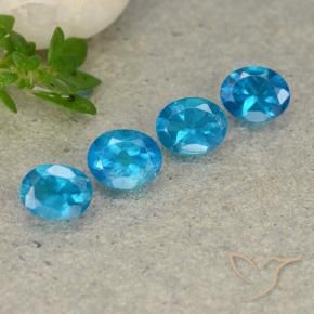 1.71 карата, натуральный Deep Aqua Blue (темно-синий) Апатиты, Овал, Чистота VS