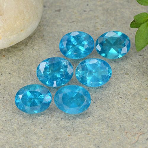 2.18ctw Натуральный Deep Aqua Blue (темно-синий) Апатиты, Овал, Чистота VS
