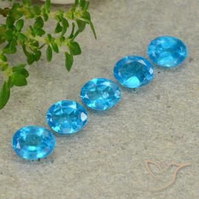 1.70 карата, натуральный Deep Aqua Blue (темно-синий) Апатиты, Овал, Чистота VS