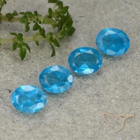 1.32 карата, натуральный Deep Aqua Blue (темно-синий) Апатиты, Овал, Чистота VS