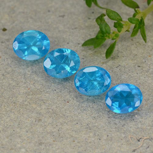 1.58ctw Натуральный Deep Aqua Blue (темно-синий) Апатиты, Овал, Чистота VS