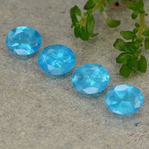 1.65ctw Натуральный Deep Aqua Апатиты, Овал, Чистота VS