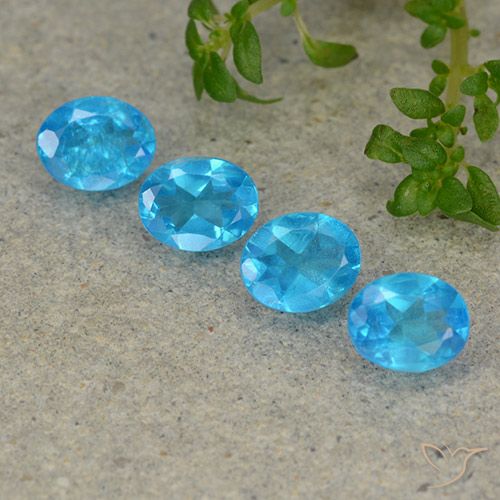 1.39ctw Натуральный Deep Aqua Blue (темно-синий) Апатиты, Овал, Чистота VS