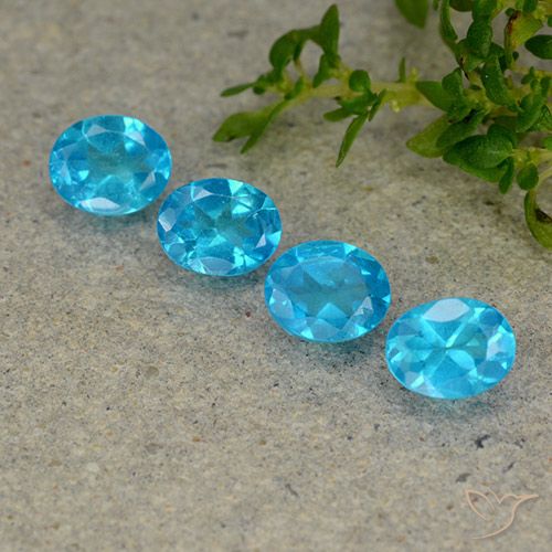 1.52ctw Натуральный Deep Aqua Blue (темно-синий) Апатиты, Овал, Чистота VS