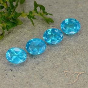 1.52 карата, натуральный Deep Aqua Blue (темно-синий) Апатиты, Овал, Чистота VS