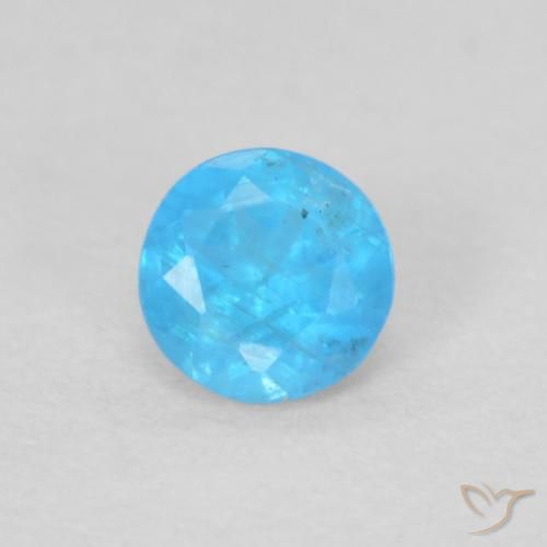 0.19ct Натуральный Глубокий лазурно-синий Апатиты, Круглый, Чистота VS
