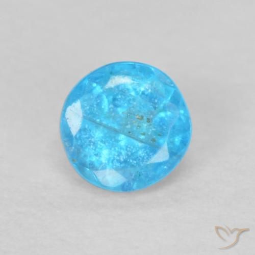 0.19ct Натуральный Лазурно-синий Апатиты, Круглый, Чистота VS