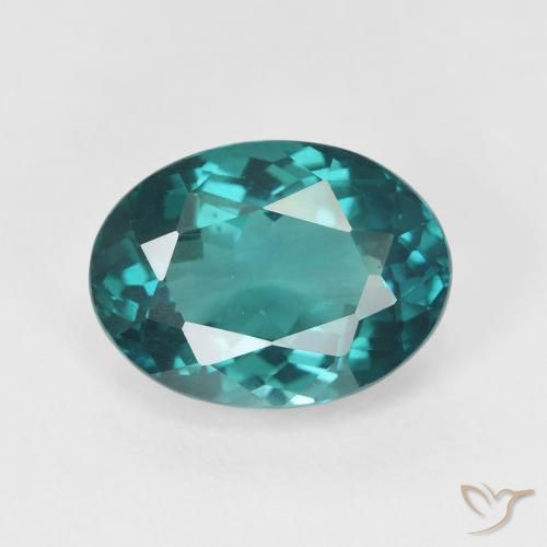 5.25ct Натуральный Vivid Greenish Blue Апатиты, Овал, VVS-VS