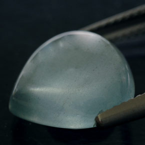 6.17 карата, натуральный Светло-зелено-голубой Аквамарин, Прозрачный, Полупрозрачный