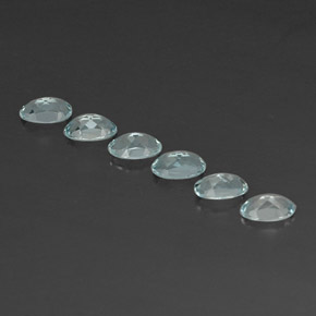  карата, натуральный Светло-синий Аквамарин, Огранка Овал, Чистота VVS