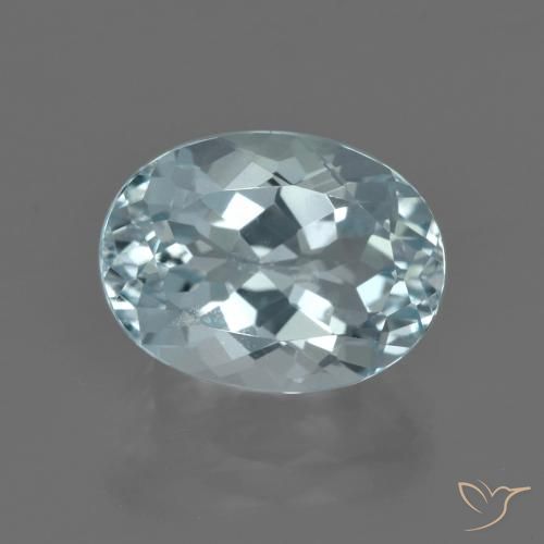 5.02ct Натуральный Светло-голубой Аквамарин, Овал, Чистота VS