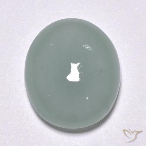9.60ct Натуральный Светло-синий Аквамарин, Овал, Полупрозрачный