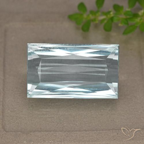 11.89ct Натуральный Светло-синий Аквамарин, Огранка Багет, Чистота VVS