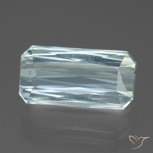 13.54ct Натуральный Светло-голубой Аквамарин, Изумрудная огранка, Чистота VVS