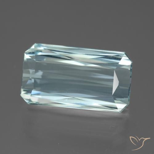 13.81ct Натуральный Светло-голубой Аквамарин, Изумрудная огранка, Чистота VVS