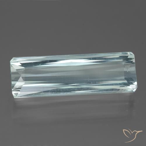 13.90ct Натуральный Светло-голубой Аквамарин, Изумрудная огранка, Чистота VVS