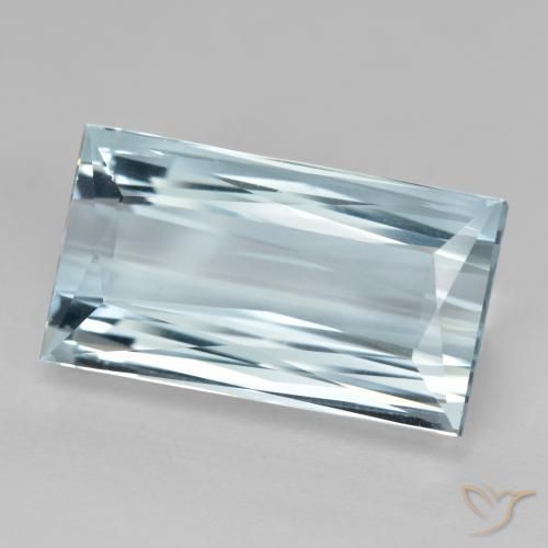 10.58ct Натуральный Светло-синий Аквамарин, Огранка Багет, Чистота VVS