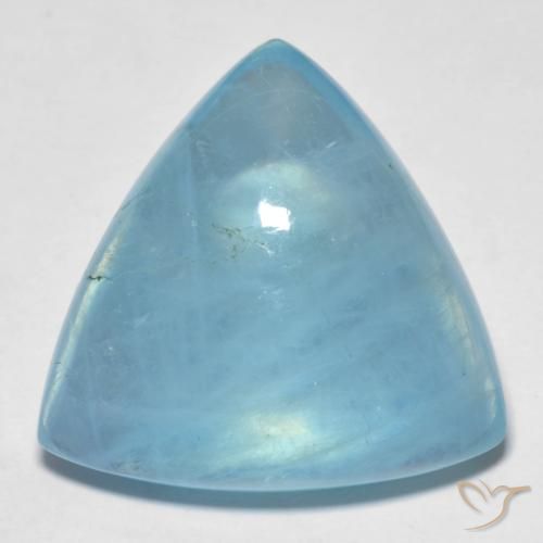 27.44ct Натуральный Аква-синий Аквамарин, Триллион, Прозрачный