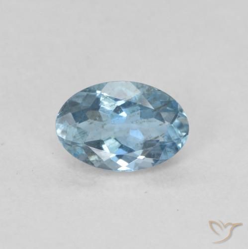 0.42ct Натуральный Небесно Голубой Аквамарин, Овал, Чистота VS