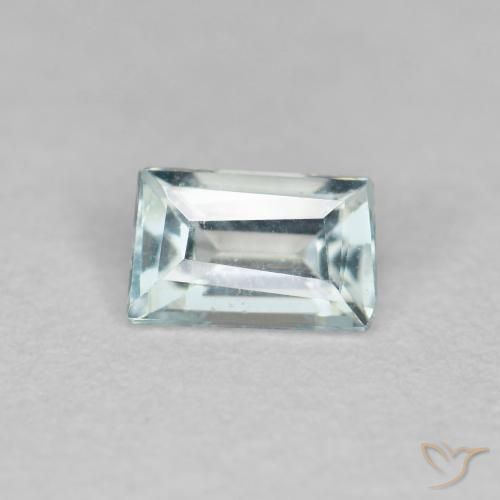 0.33ct Натуральный Светло-голубой Аквамарин, Огранка Багет, VVS-VS