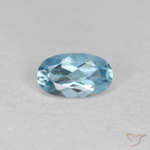 0.23ct Натуральный Средний синий Аквамарин, Овал, VVS-VS
