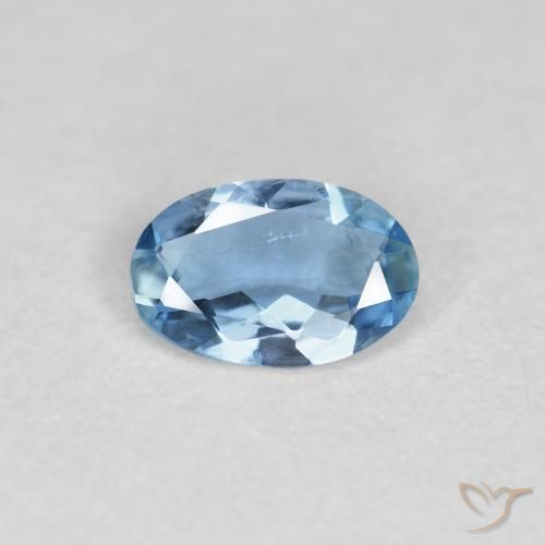 0.26ct Натуральный Голубые Аквамарин, Овал, Чистота VS