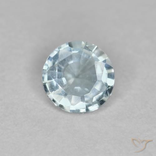 0.35ct Натуральный Светло-синий Аквамарин, Круглый, Чистота VS