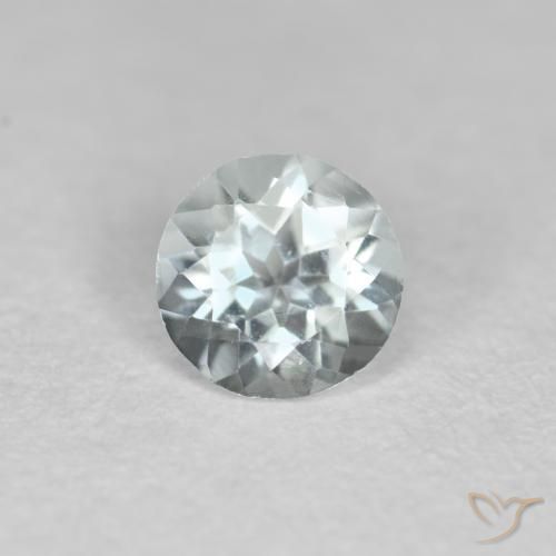 0.33ct Натуральный Светло-голубой Аквамарин, Круглый, VVS-VS