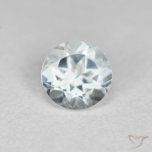 0.41ct Натуральный Бледно-синий Аквамарин, Круглый, VVS-VS