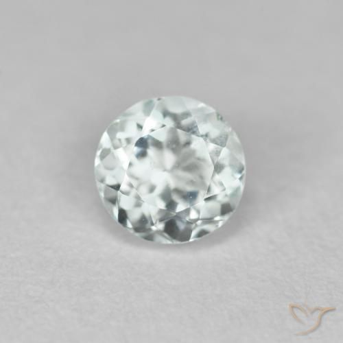 0.42ct Натуральный Светло-голубой Аквамарин, Круглый, VVS-VS