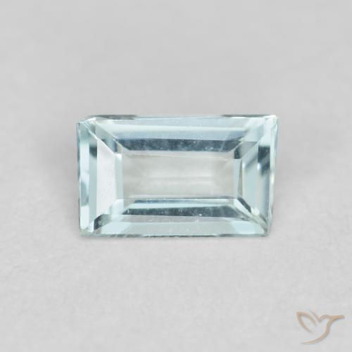 0.25ct Натуральный Светло-синий Аквамарин, Огранка Багет, Чистота VVS