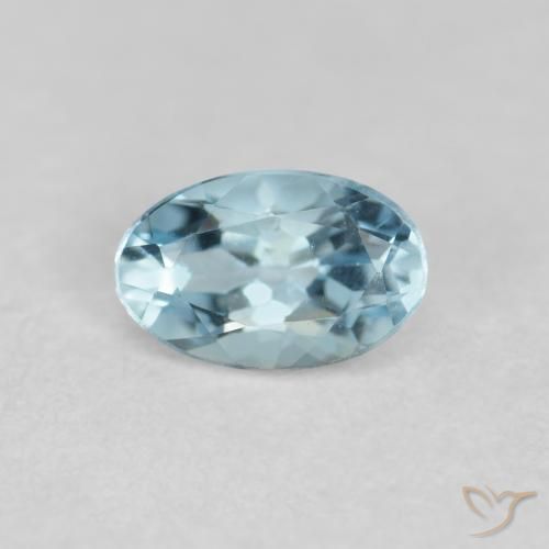0.21ct Натуральный Зеленовато-синий Аквамарин, Овал, Чистота VVS