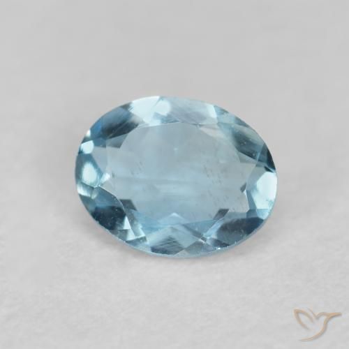 0.29 карата, натуральный Deep Aqua Blue (темно-синий) Аквамарин, Овал, VVS-VS