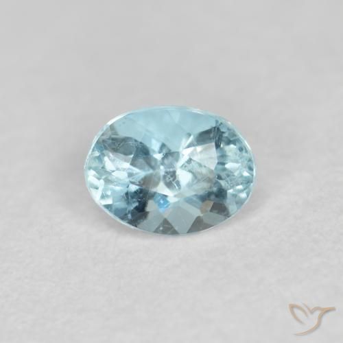 0.30ct Натуральный Светло-голубой Аквамарин, Овал, VS-SI