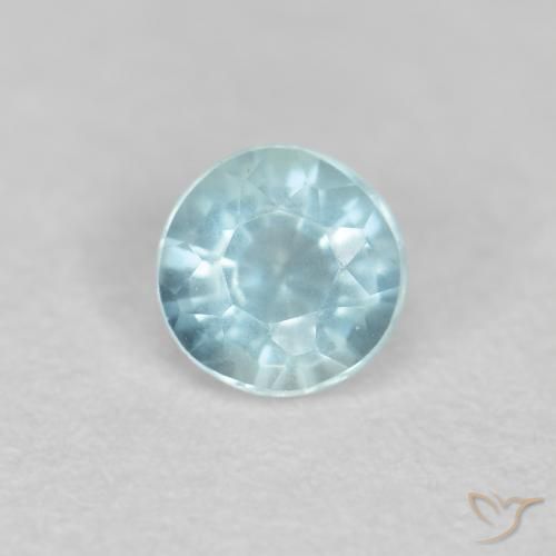 0.18ct Натуральный Светло-синий Аквамарин, Круглый, VS-SI