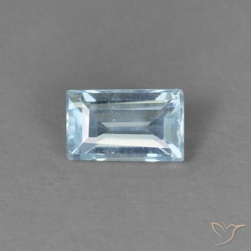 0.26ct Натуральный Светло-голубой Аквамарин, Огранка Багет, Чистота VS