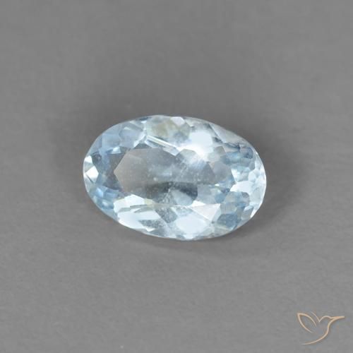 0.30ct Натуральный Светло-синий Аквамарин, Овал, Чистота VS