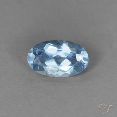 0.24ct Натуральный Небесно Голубой Аквамарин, Овал, Чистота VS