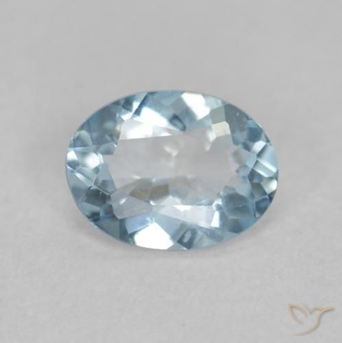 0.27ct Натуральный Голубые Аквамарин, Овал, Чистота VS