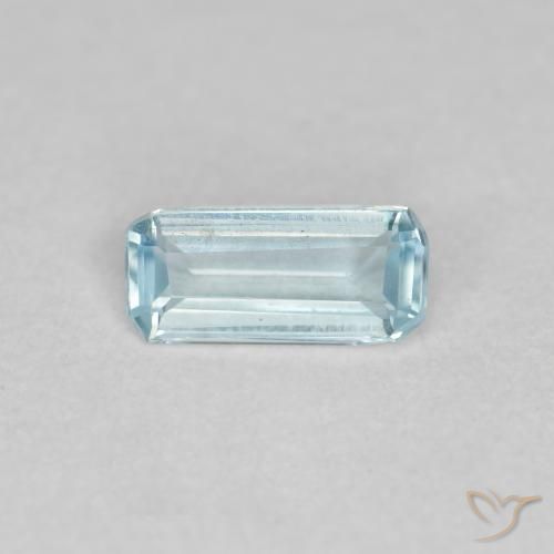 0.33ct Натуральный Светло-синий Аквамарин, Изумрудная огранка, Чистота VS