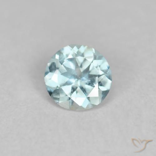 0.20ct Натуральный Светло-синий Аквамарин, Круглый, Чистота VS
