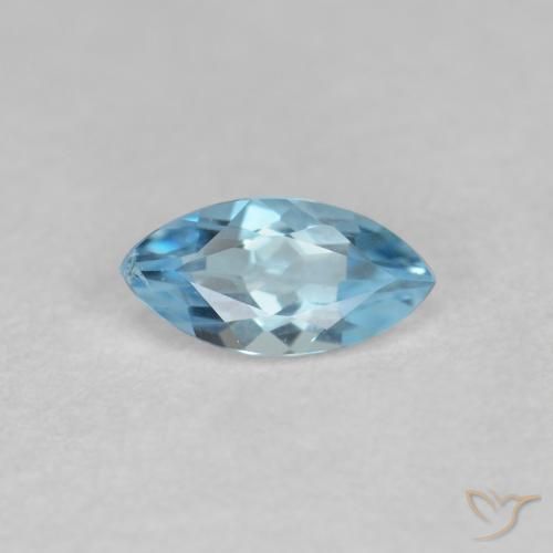 0.24ct Натуральный Небесно Голубой Аквамарин, Маркиза, Чистота VS