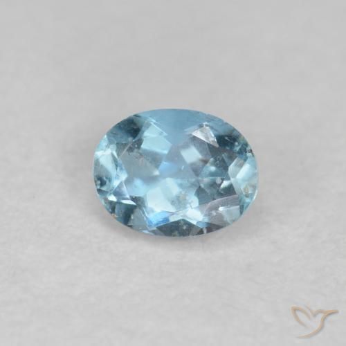 0.18ct Натуральный Светло-синий Аквамарин, Овал, Чистота VS