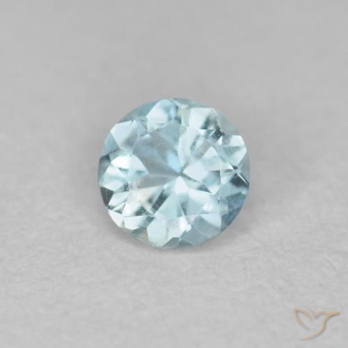 0.24ct Натуральный Светло-синий Аквамарин, Круглый, Чистота VS
